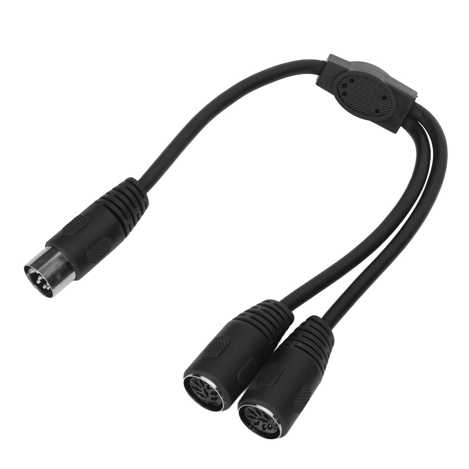 8 Pin DIN MIDI Splitter Cable, DIN 8 Pin Male to 2 DIN 8 Pin Female Splitter Cable Signal Sound Connection Cord, 30cm