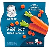 Gerber Graduates Veggie Pick Ups - Diced Carrots, 4.5-Ounce (Pack of 8)