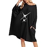 CRIPOM Plus Size Moo Moos for Women Oversized Sleep Shirts for Women Oversized Nightgown with Pocket Fit S-5XL