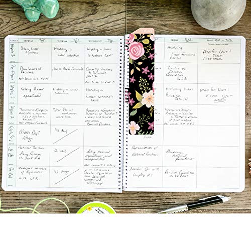 HARDCOVER 7 Period Teacher Lesson Plan; Days Horizontally Across The