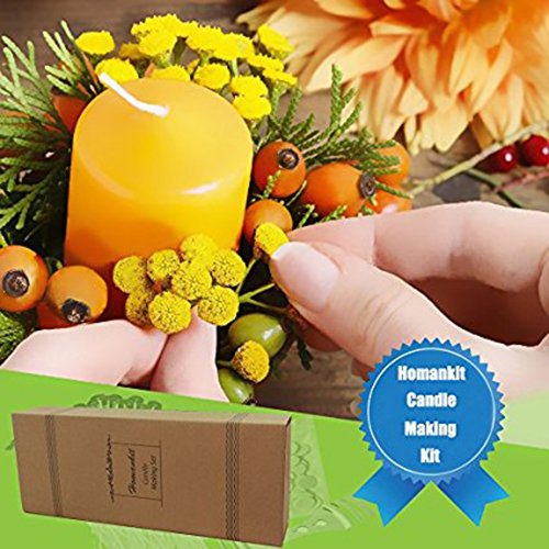 Homankit Candle Making Supplies 100 Pieces Cotton 8 Inches Candle Wicks for Candle Making, DIY Candle Making Kit