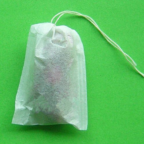 Empty Disposable Paper Tea Bags 3.5" x 2.5" (Drawstring) 50ct
