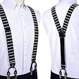 MFCHY Blue Gold Men's Bow Tie Set Bow Tie
