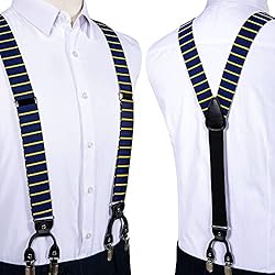 MFCHY Blue Gold Men's Bow Tie Set Bow Tie