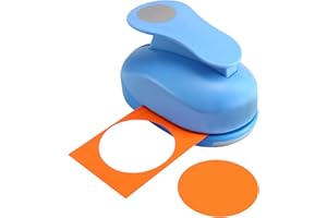 LOONENG 3 Inch Circle Punch, Circle Shape Lever Action Craft Punch, 75mm Round Shape Circle Hole Punch for Paper Crafts, Cardstock, Gift Wrapping, Greeting Cards and Scrapbooks