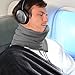 HAOBAIMEI Travel Pillows, Travel Neck Support Wrap, Neck Wrap for Travel Sleep, Travel Scarf Pillow, Soft Neck Travel Pillow, Flight Neck Support Pillow, Best Travel Accessories for Airplanes (Grey)