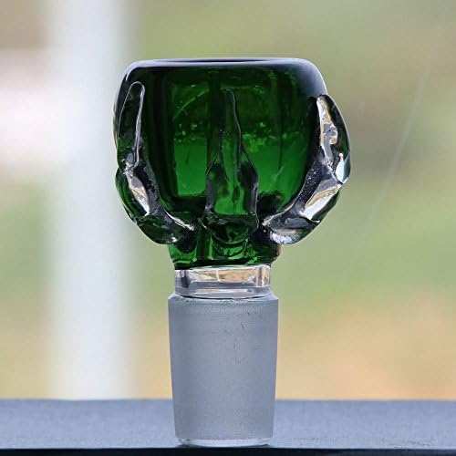 ZJAN Thick Glass Dragon Claw 14mm/18mm Male Glass Bowls,Handcrafted Glass items (18mm, Green)