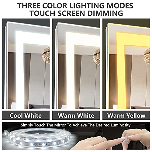 Vlsrka FullLength Mirror with LED Lights, 63" x 16" Full Body Mirror