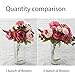 Flojery Silk Peony Bouquet Vintage Artificial Peonies Flower for Home Wedding Party Decor (1pcs, Dark Pink)