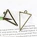 WSSROGY 20 Pack 30 x 20 mm Antique Bronze Triangle Framework Open Back Bezel Pendant Blanks Zinc Alloy Accessories for Jewelry Making