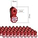 50 X 6mm Red Plastic Retail Shop Security Display Hook Anti- Theft, Anti Sweep Stop Lock with Please Ask for Help Sign for Pegboard or Slat wall