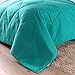 Exclusivo Mezcla Lightweight Reversible Down Alternative Quilted Comforter Duvet for All Seasons, Twin Size, Teal Green