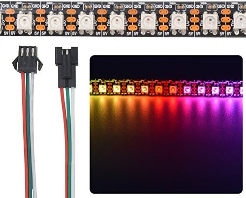 ishareled 5m 5V WS2812B 96 Leds/m BLACK 96 Leds/m WHITE SMD 5050 RGB Dream addressable Color Pixel LED IP65 Strip Light