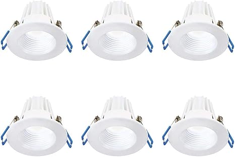 Lightolier Pack Of 6 3 8w Round 3000k 90cri White Recessed Mini Downlight Easy To Use And Install Save Time And Energy Reduced Glare Amazon Com