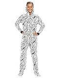 Footed Pajamas - Zebra Stripes Kids Hoodie Fleece