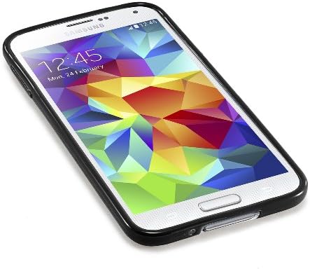 Caseiopeia SimplySafe Ultra Slim Case Premium Flexible TPU Cover for Galaxy S5 - Retail Packaging - Black