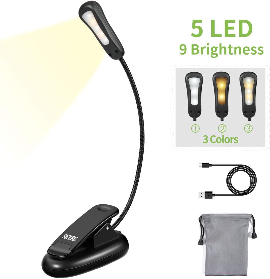 lampada a collo d'oca per il letto