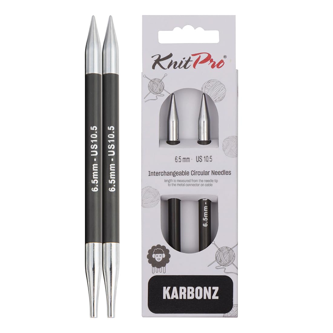 KnitPro Karbonz Interchangeable Circular Needles 5" (13cm) | 6.50mm — image 1