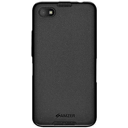 Amzer Pudding TPU Skin Fit Case Cover for BlackBerry Z30 Z 30 - Retail Packaging - Black