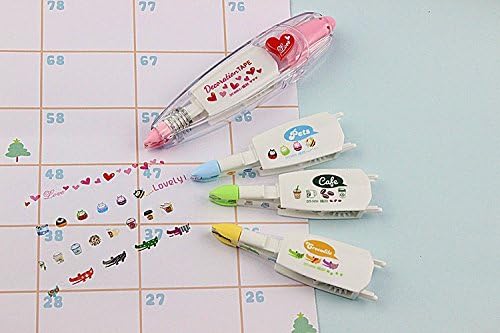 decoration tape pen 4 pcs value set Correction tapes Lovely decoration tape Click corrective tape Stationery School supplies decoration tape roller