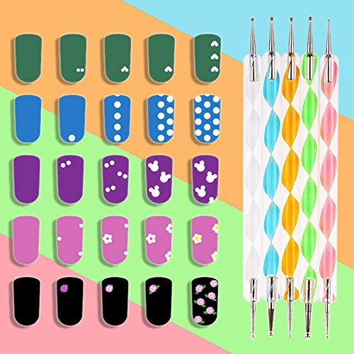 Jocestsyle 20 Pcs Nail Art Design Painting Dotting Drawing Pen Brushes Nail DecorationTool Kit Set