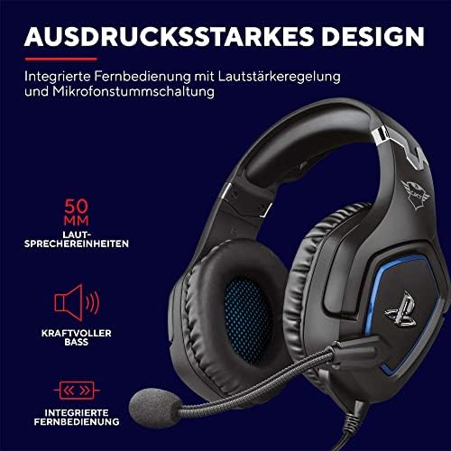 Forze Gaming Headset Offiziell Lizenziert für PlayStation, Schwarz