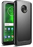 Poetic Moto G6 Case, Karbon Shield [Shock Absorbing] Slim Fit TPU Case with [Carbon Fiber Texture] for Motorola Moto G6 Black