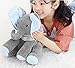 yuailiur Peek-a-Boo Elephant Animated Talking Singing Stuffed Plush Elephant Stuffed Doll Toys Kids Gift Present Boys & Girls Birthday Xmas Gift (Grey-Blue)