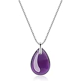 COAI Women's Silver Chain Necklace Teardrop Pendant Crystal Necklace for Women