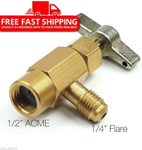 R134a Refrigerant Self Piercing Can Tap Valve &amp; 1/4 Flare Port AUTO AC w/ Handle