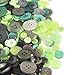 Aspire 660 PCS Assorted Sizes Resin Buttons for Kids DIY Crafts, New Christmas Color-Dark Green