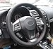 Eiseng DIY Steering Wheel Cover for Subaru Impreza 2013 2014 2015 2016 / Forester 2014-2016 / Outback Legacy 2012-2014 / XV Crosstrek 2013-2015 Interior Accessories Black Genuine Leather (Red Thread)