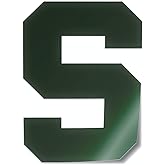 Michigan State University Spartans Sticker Block S Logo Heavy-Duty Waterproof Car Decal for Windows, Laptops or Water Bottles (Green)