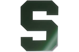 NUDGE PRINTING Michigan State University Spartans Sticker Block S Logo Heavy-Duty Waterproof Car Decal for Windows, Laptops or Water Bottles (Green)
