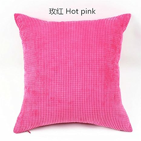 Buy Small Plaid Hot Pink 60x60 Pillow Case Cheap Direct Sales