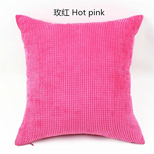 Buy Small Plaid Hot Pink 60x60 Pillow Case Cheap Direct Sales