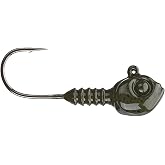 Dirty Jigs GPYGRP-1810 Guppy Head, Green Pumpkin, 1/8oz, 1/0, 3 Count