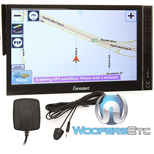 Farenheit F-721NX Ingenix GPS Navigation In-Dash Single DIN DVD AM/FM Receiver with 7-Inch Oversize LCD Screen and Bluetooth v2.1