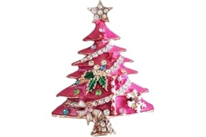CHOISTILY Christmas Tree Brooch Pins For Women Cute Star Bow Snowflake Christmas Enamel Pin Holiday Christmas Tree Jewelry