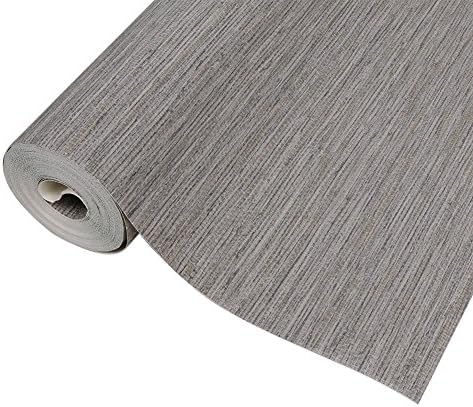 Textures Faux Grasscloth NOT Peel Stick Wallpaper JUST WALLPAPER Walls Roll Décor (grey)
