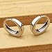 Viyino Unisex Fashion Jewelry 925 Sterling Silver High Polished Mens Women/Girls Small Hoop Stud Earrings (White)