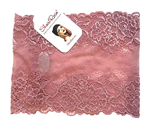 ShariRose Stunning Stretch Wide Floral Lace Headbands in Many Beautiful Colors Handmade (Pink) - Thumbnail 3