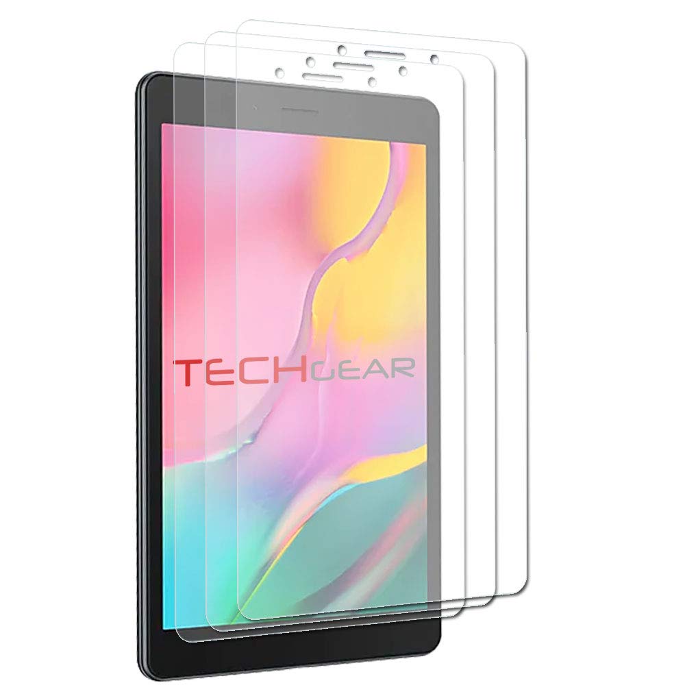 TECHGEAR [Pack of 3 Screen Protectors Compatible for Samsung Galaxy Tab A 8.0 2019 8" (SM-T290 / SM-T295), Ultra CLEAR Screen Protector Guard Cover