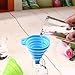 Icicle Funnel Collapsible Set of 2, Foldable Funnel for Liquid Transfer 100% Food Grade Silicone (Blue & Green)