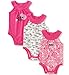 Calvin Klein Baby Girls 3 Packs Bodysuits, Pink, 6/9M