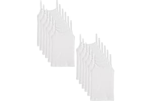 Cyndeelee Girls Cotton Undershirt Camisole, Multi Pack (Size 2T-14)