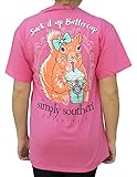 Simply Southern Preppy Strawberry T-Shirt Suck It Up Buttercup - Large