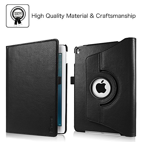 Fintie iPad Pro 9.7 Case - 360 Degree Rotating Stand Case with Smart Cover Auto Sleep / Wake Feature for Apple iPad Pro 9.7 Inch (2016 Version), Black