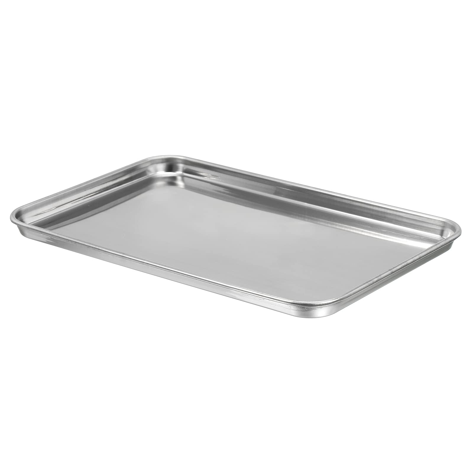 PATIKIL 430 Stainless Steel Tray, 22.8x14.8cm Rectangular Flat Type Lab Instrument Tool