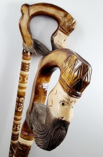 33 inch KING Cane Walking Stick Wooden Handmade Men's Accessories